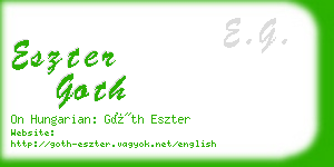 eszter goth business card